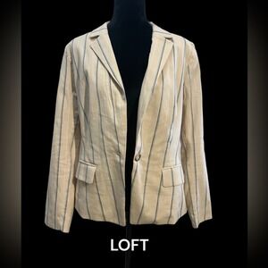 WOMEN’S LOFT, SIZE 10, BUSINESS CASUAL LONG SLEEVE BLAZER.